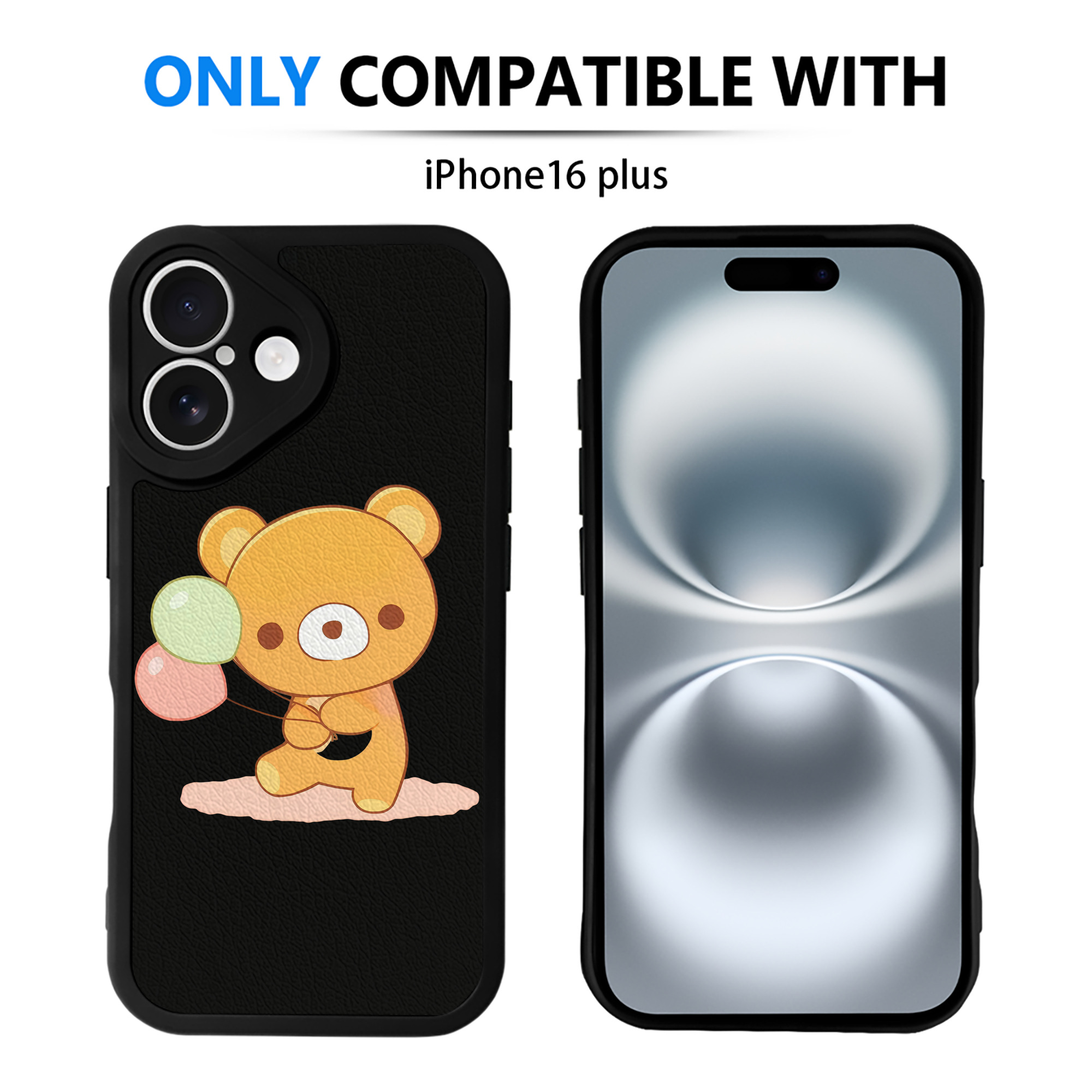 （画像用） リラックマ リラックマ キイロイトリ Rilakkuma Korilakkuma Kiiroitori 【iPhone 16シリーズ対応】シリコンスマホケース（レザー調） 材質：シリコン